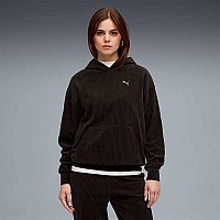 ДАМСКИ СУИТШЪРТ PUMA 68810701 ESS ELEVATED COMFORT VELOUR RIB HOODIE ЧЕРЕН
