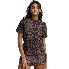 ДАМСКА ТЕНИСКА ADIDAS JZ0200 W AOP 3S TEE КАФЯВА