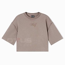 ДАМСКА ТЕНИСКА EA7 EMPORIO ARMANI 7W000970-U6167 LOGO SERIES W CRYSTAL T-TOP SS БЕЖОВА