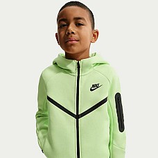 ДЕТСКО ГОРНИЩЕ ЗА МОМЧЕ NIKE HV5867-360 NSW TCH FLC FZ PD ЕЛЕКТРИКОВО ЗЕЛЕНО
