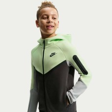 ДЕТСКО ГОРНИЩЕ ЗА МОМЧЕ NIKE HV5867-361 NSW TCH FLC FZ PD ЕЛЕКТРИКОВО ЗЕЛЕНО/ТЪМНОСИВО