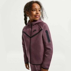 ДЕТСКО ГОРНИЩЕ ЗА МОМИЧЕ NIKE HV8695-502 NSW TCH FLC HD FZ LS PD КАФЯВО