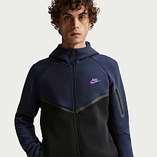 МЪЖКО ГОРНИЩЕ NIKE HV0949-452 TCH FLC FZ WR HOODIE ТЪМНОСИНЬО