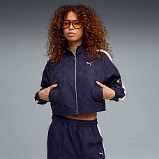 ДАМСКО ГОРНИЩЕ PUMA 63456164 T7 JACQUARDED WOVEN JCKT ТЪМНОЛИЛАВО