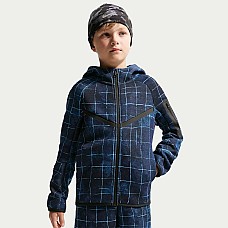 ДЕТСКО ГОРНИЩЕ ЗА МОМЧЕ NIKE IF2835-402 NSW TCH FLC FZ AOP СИНЬО