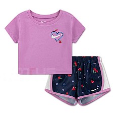 БЕБЕШКИ СПОРТЕН ЕКИП ЗА МОМИЧЕ NIKE 26N746-U90 CHERRY AOP TEMPO ЛИЛАВ/ТЪМНОСИН