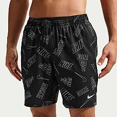 МЪЖКИ ПЛУВНИ ШОРТИ NIKE NESSG551-001 5IN BREAKER AOP TOSSED LOGO ЧЕРНИ