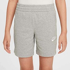 ДЕТСКИ КЪСИ ПАНТАЛОНИ ЗА МОМЧЕ NIKE FZ5512-063 NSW CLUB KNIT SHORT 6IN LBR СИВИ
