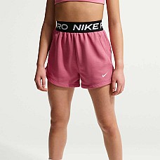 ДЕТСКИ КЪСИ ПАНТАЛОНИ ЗА МОМИЧЕ NIKE HQ9313-641 PRO DF FLC SHORT РОЗОВИ