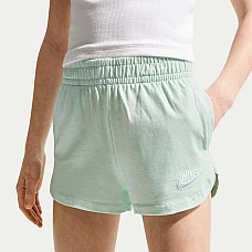 ДЕТСКИ КЪСИ ПАНТАЛОНИ ЗА МОМИЧЕ NIKE IF1726-394 NSW SHORT JSY БЛЕДОЗЕЛЕНИ