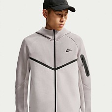 МЪЖКО ГОРНИЩЕ NIKE HV0949-009 TCH FLC FZ WR HOODIE СВЕТЛОСИВО/БЕЖОВО