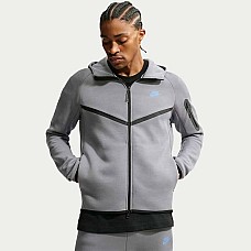 МЪЖКО ГОРНИЩЕ NIKE HV0949-085 TCH FLC FZ WR HOODIE СИВО