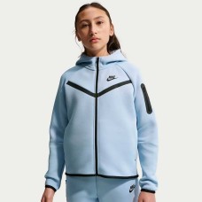 ДЕТСКО ГОРНИЩЕ ЗА МОМИЧЕ NIKE HV8695-440 NSW TCH FLC HD FZ LS PD СВЕТЛОСИНЬО