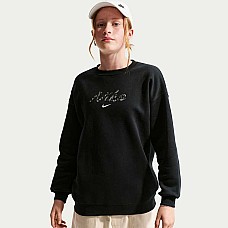 ДЕТСКА БЛУЗА ЗА МОМИЧЕ NIKE IM4963-010 NSW STDIO FLC OVRSZD CRW AOP ЧЕРНА