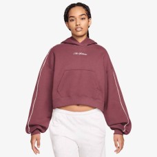 ДАМСКИ СУИТШЪРТ NIKE IO9948-654 STDO FLC MW CRP SCLOP HDY ПЕПЕЛЯВО РОЗОВ