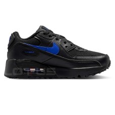 ДЕТСКИ МАРАТОНКИ ЗА МОМЧЕ NIKE IR2963-008 AIR MAX 90 MESH LACE PS ЧЕРНИ/СИНИ