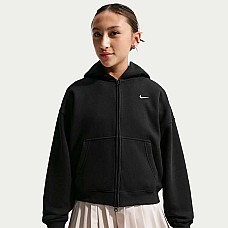 ДЕТСКО ГОРНИЩЕ ЗА МОМИЧЕ NIKE IM4904-010 NSW STUDIO FLC OS FZ HD ЧЕРНО