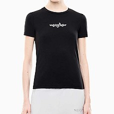 ДАМСКА ТЕНИСКА EA7 EMPORIO ARMANI 7W001658-UC001 LOGO SERIES W TEE SS CRYSTAL ЧЕРНА