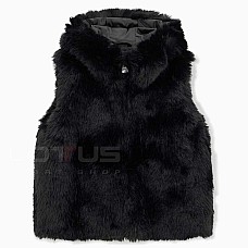 ДАМСКИ ЕЛЕК EA7 EMPORIO ARMANI 7W001449-UC001 SKI W ELITARY FASHION ECO FUR VEST ЧЕРЕН