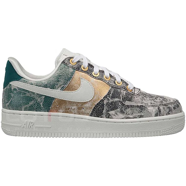 ДАМСКИ ОБУВКИ NIKE AIR FORCE 1 07 LXX WHITE/GOLD/GREY/GREEN