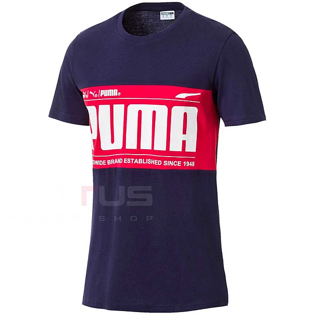 МЪЖКА ТЕНИСКА PUMA GRAPHIC LOGO BLOCK TEE PEACOT