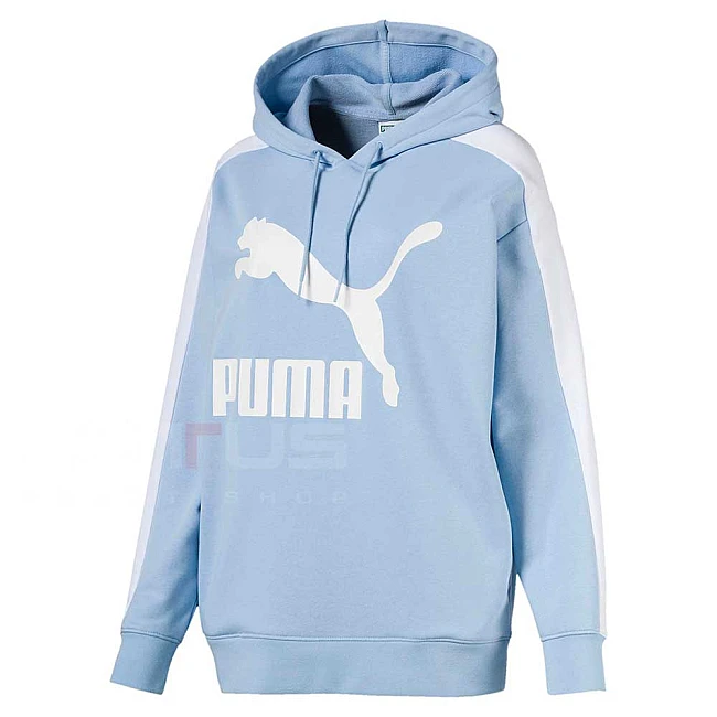 ДАМСКО ГОРНИЩЕ PUMA CLASSICS LOGO T7 HOODY BLUE