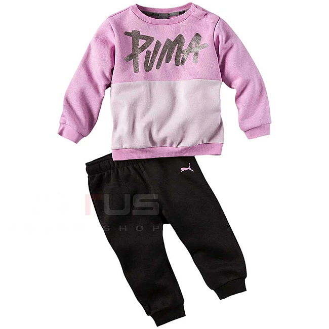 БЕБЕШКИ ЕКИП PUMA MINICATS CREW JOGGER SWEATSUIT PINK/BL