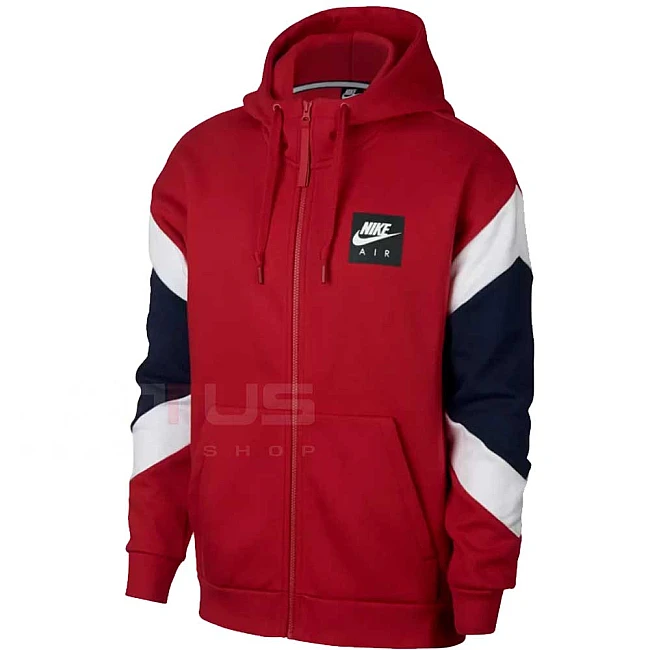 МЪЖКО ГОРНИЩЕ NIKE NSW NIKE AIR HOODIE FZ FLC RED
