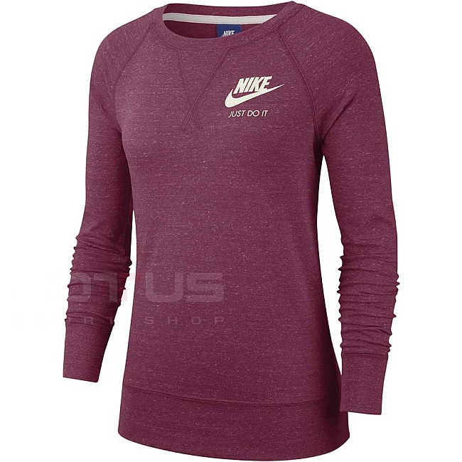 ДАМСКА БЛУЗА NIKE NSW GYM VNTG CREW BERRY
