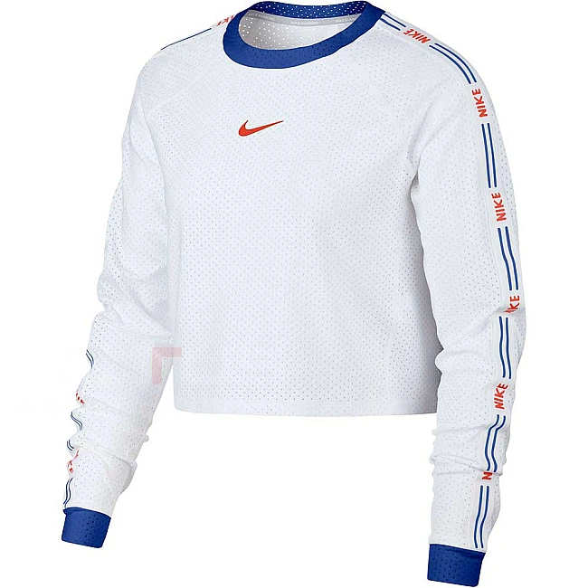 ДАМСКА БЛУЗА NIKE RN HYP FEM TOP LS CROP WHITE