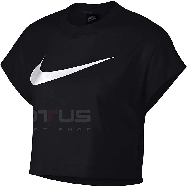 ДАМСКА ТЕНИСКА NIKE NSW SWSH TOP CROP SS BLACK