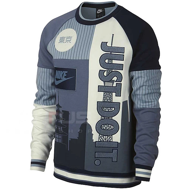 МЪЖКА БЛУЗА NIKE NSW CREW TOKYO SSNL BLUE