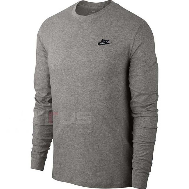 МЪЖКА БЛУЗА NIKE NSW CLUB TEE - LS DK GREY