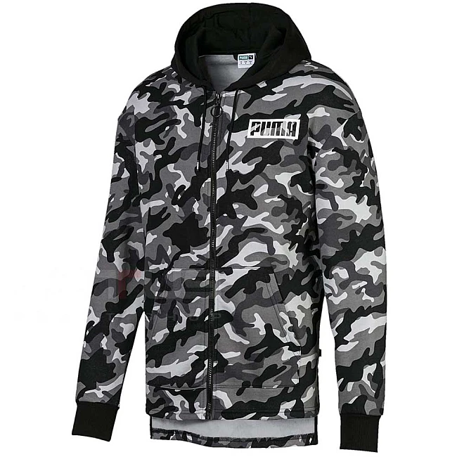 МЪЖКО ГОРНИЩЕ PUMA REBEL CAMO FZ HOODY FL BLACK