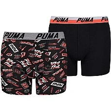 ДЕТСКИ БОКСЕР PUMA BOXER 2P SEASONAL BOXER BLACK/RED