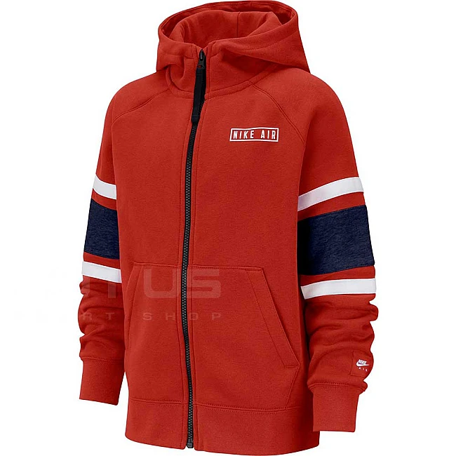 ДЕТСКО ГОРНИЩЕ NIKE AIR HOODIE FZ RED