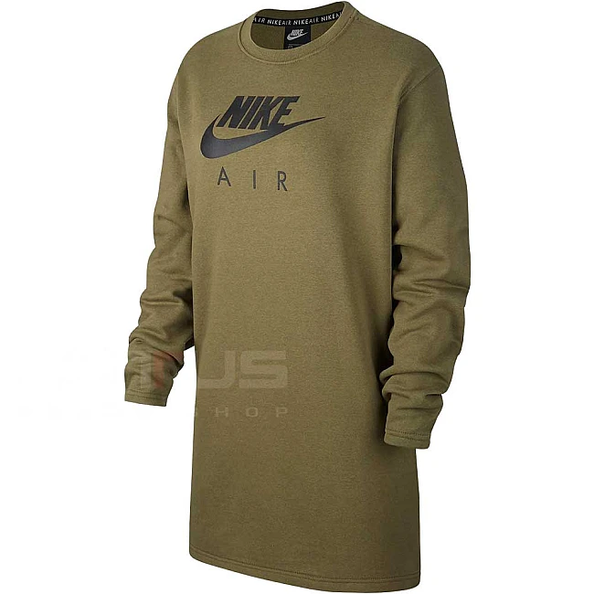 ДАМСКА РОКЛЯ NIKE NSW AIR CREW DRESS BB FLC OLIVE