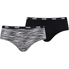 ДАМСКИ БИКИНИ PUMA HIPSTER 2P PACKED BOXER WHITE/BLACK
