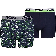 ДЕТСКИ БОКСЕР PUMA BOXER 2P SEASONAL BOXER NAVY/GREEN