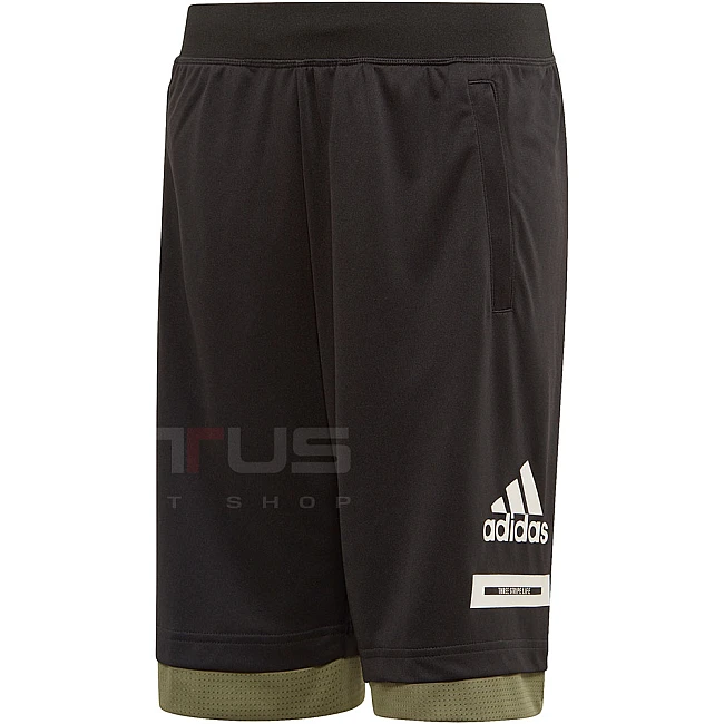 ДЕТСКИ КЪСИ ПАНТАЛОНИ ADIDAS JB TR BOLD SH BLACK/GREEN