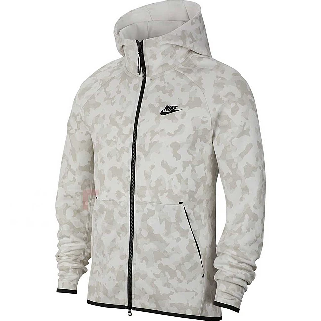МЪЖКО ГОРНИЩЕ NIKE NSW TCH FLC HOODIE FZ AOP WHITE/CAMO