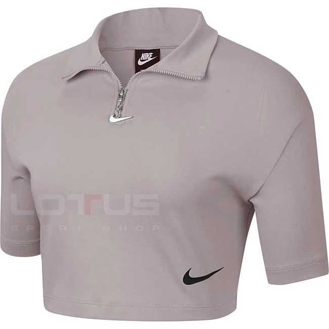 ДАМСКА ТЕНИСКА NIKE NSW SWSH TOP SS MOCK SILVER LILAC