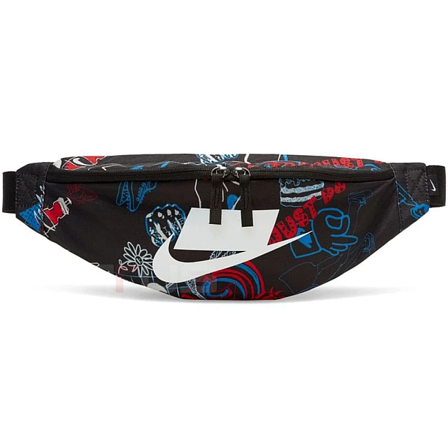ЧАНТИЧКА ЗА КРЪСТА NIKE HERITAGE HIP PACK - SP AOP BLACK