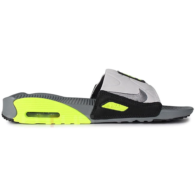 МЪЖКИ ЧЕХЛИ NIKE AIR MAX 90 SLIDE SMOKE GREY/VOLT