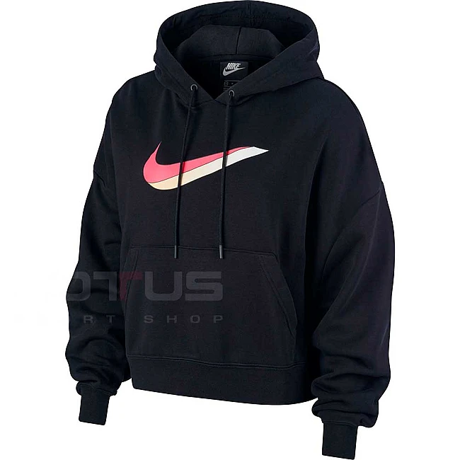 ДАМСКО ГОРНИЩЕ NIKE NSW ICN CLSH FLC HOODIE FT BLACK