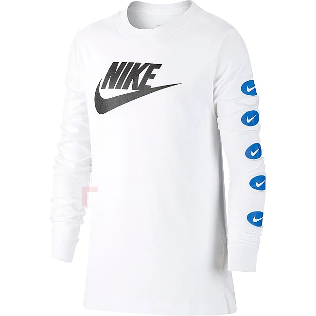 ДЕТСКА БЛУЗА NIKE NSW TEE LS FUTURA WHITE
