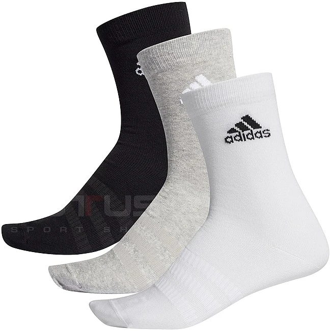 ЧОРАПИ ADIDAS LIGHT CREW 3PP G/W/B