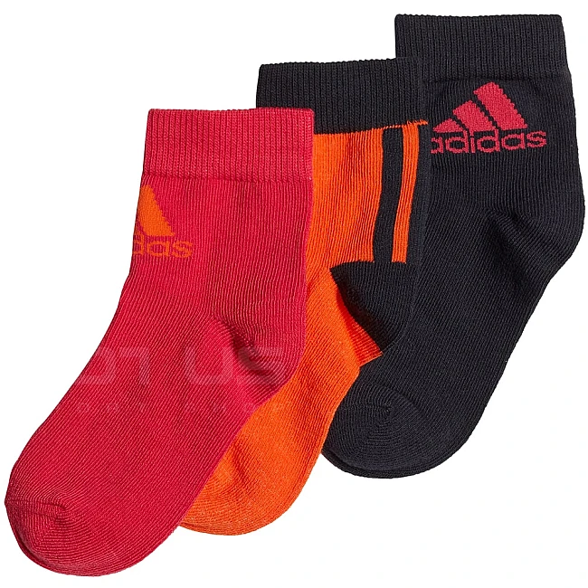 ДЕТСКИ ЧОРАПИ ADIDAS ANKLE S 3PP ORANGE/PINK/INK