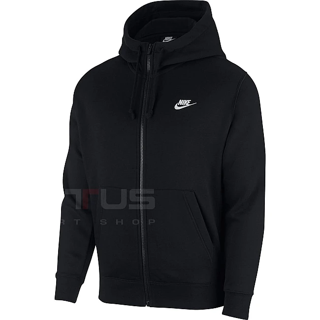 МЪЖКО ГОРНИЩЕ NIKE NSW CLUB HOODIE FZ BB BLACK