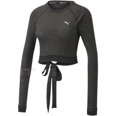 ДАМСКА БЛУЗА PUMA STUDIO METALLIC LS TOP BLACK